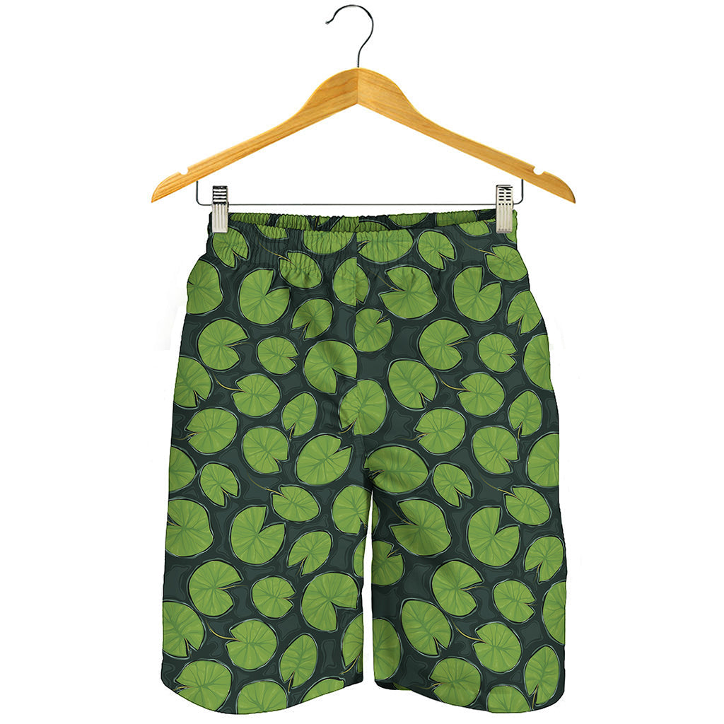 Water Lily Pads Pattern Print Men's Shorts