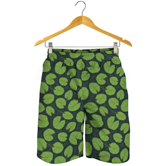 Water Lily Pads Pattern Print Men's Shorts