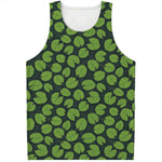 Water Lily Pads Pattern Print Men's Tank Top