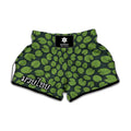 Water Lily Pads Pattern Print Muay Thai Boxing Shorts