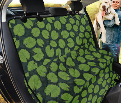 Water Lily Pads Pattern Print Pet Car Back Seat Cover