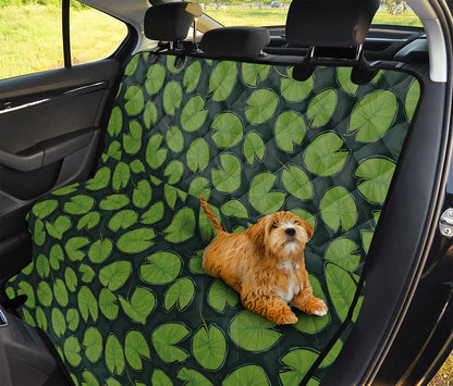 Water Lily Pads Pattern Print Pet Car Back Seat Cover