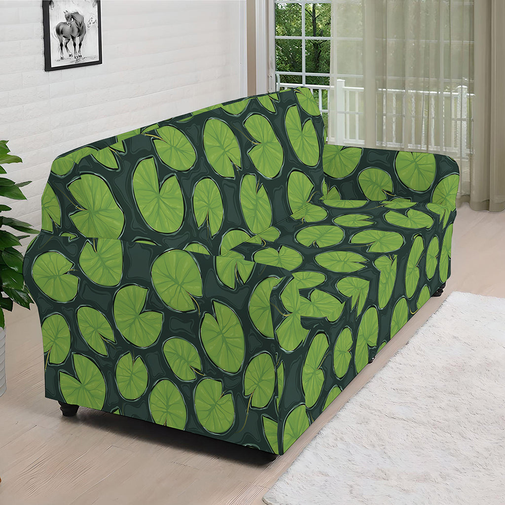 Water Lily Pads Pattern Print Sofa Cover