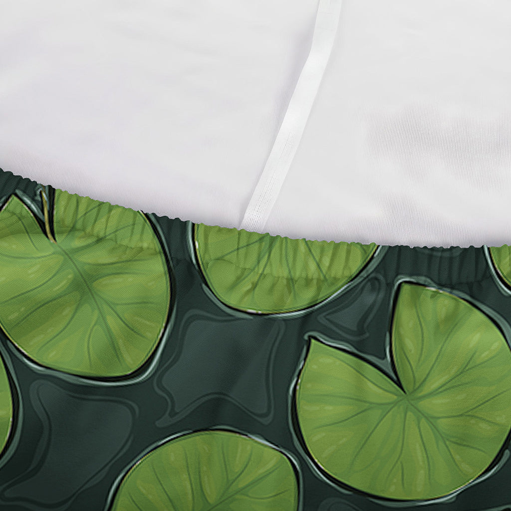 Water Lily Pads Pattern Print Sofa Cover