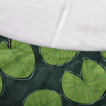 Water Lily Pads Pattern Print Sofa Cover