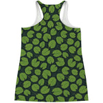 Water Lily Pads Pattern Print Women's Racerback Tank Top