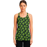 Water Lily Pads Pattern Print Women's Racerback Tank Top