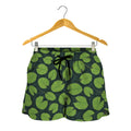 Water Lily Pads Pattern Print Women's Shorts