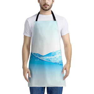 Water Wave Print Apron