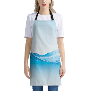 Water Wave Print Apron