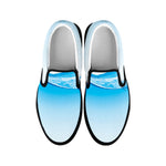 Water Wave Print Black Slip On Shoes