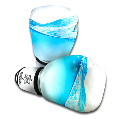 Water Wave Print Boxing Gloves
