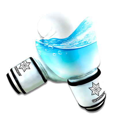 Water Wave Print Boxing Gloves