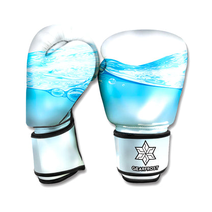 Water Wave Print Boxing Gloves