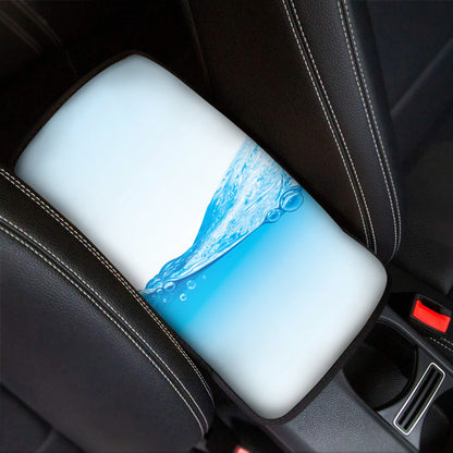 Water Wave Print Car Center Console Cover