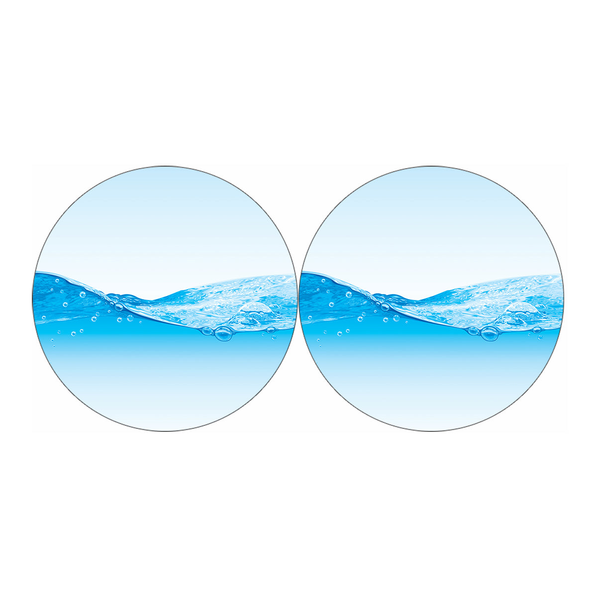Water Wave Print Car Coasters