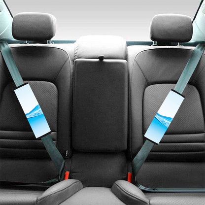Water Wave Print Car Seat Belt Covers