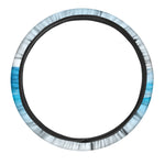 Water Wave Print Car Steering Wheel Cover
