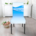 Water Wave Print Dining Chair Slipcover