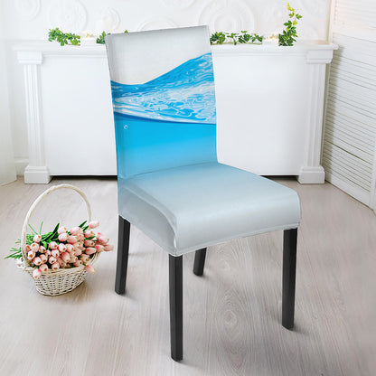 Water Wave Print Dining Chair Slipcover