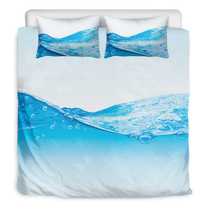 Water Wave Print Duvet Cover Bedding Set