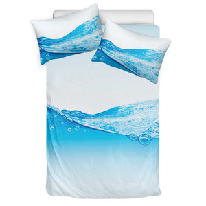 Water Wave Print Duvet Cover Bedding Set