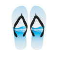 Water Wave Print Flip Flops