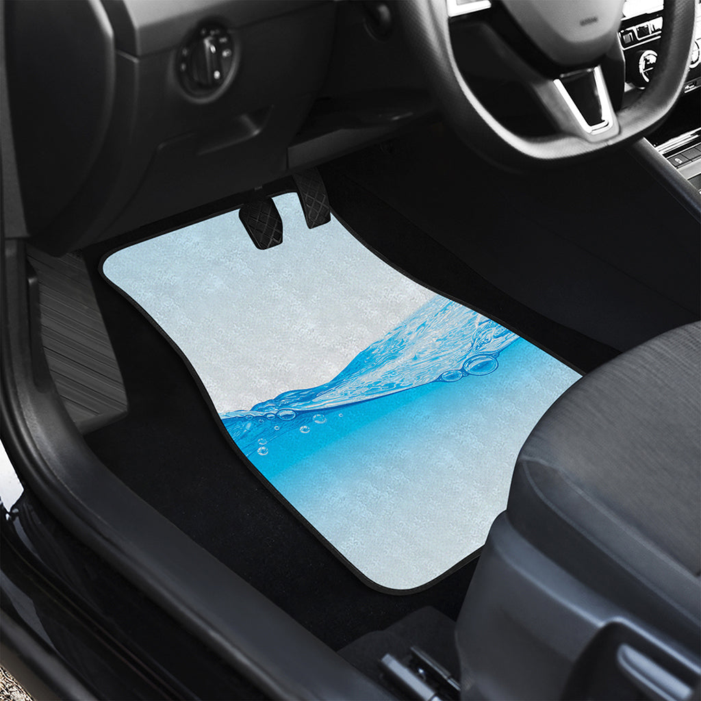 Water Wave Print Front and Back Car Floor Mats
