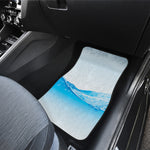 Water Wave Print Front and Back Car Floor Mats