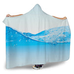 Water Wave Print Hooded Blanket