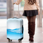 Water Wave Print Luggage Cover