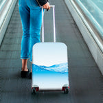 Water Wave Print Luggage Cover