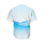 Water Wave Print Men's Baseball Jersey