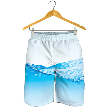 Water Wave Print Men's Shorts