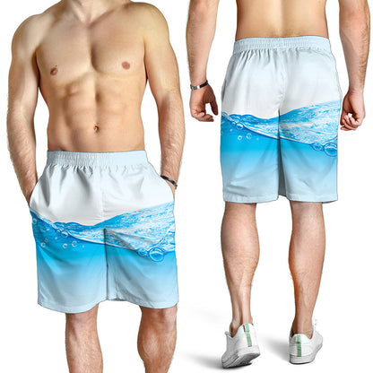 Water Wave Print Men's Shorts