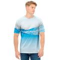 Water Wave Print Men's T-Shirt