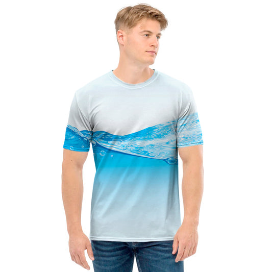 Water Wave Print Men's T-Shirt