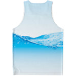 Water Wave Print Men's Tank Top