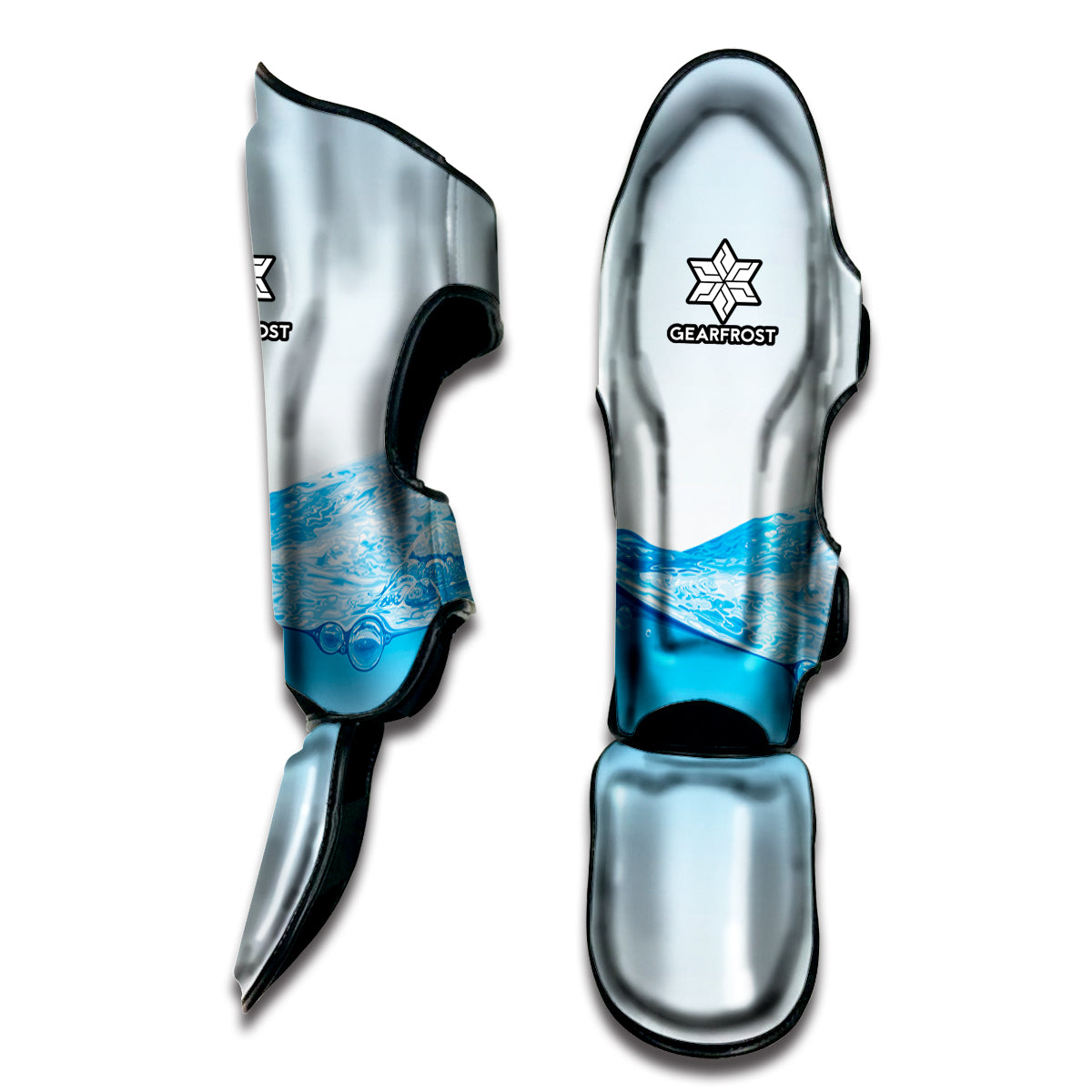 Water Wave Print Muay Thai Shin Guard