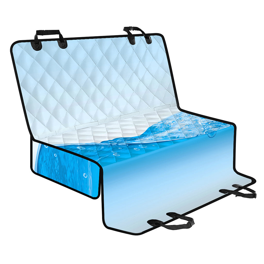 Water Wave Print Pet Car Back Seat Cover