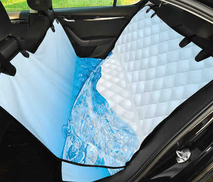 Water Wave Print Pet Car Back Seat Cover