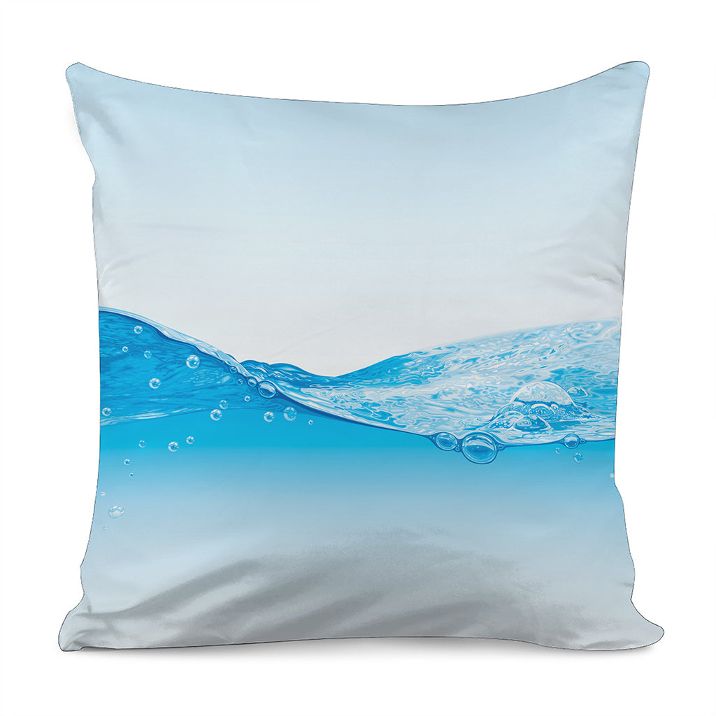 Water Wave Print Pillow Cover