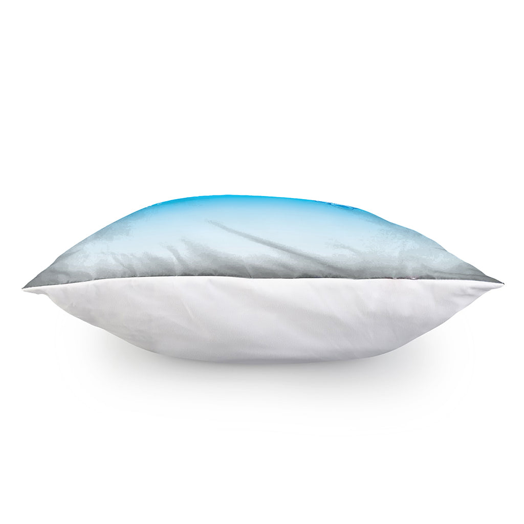 Water Wave Print Pillow Cover