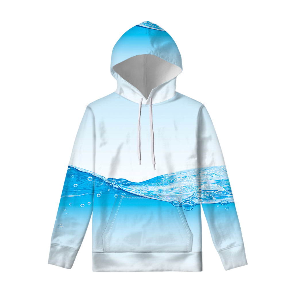 Water Wave Print Pullover Hoodie