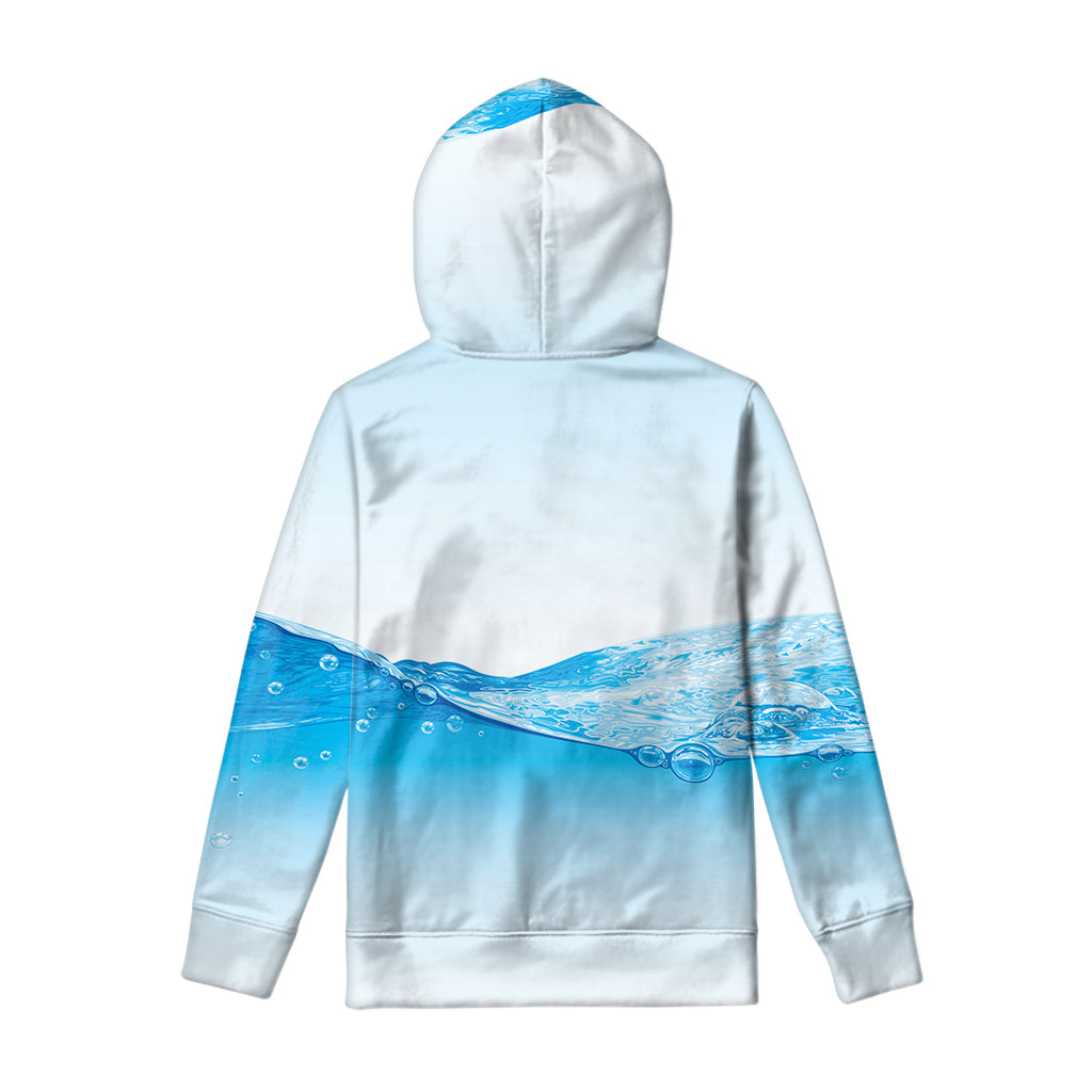 Water Wave Print Pullover Hoodie