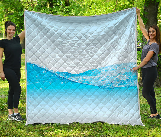 Water Wave Print Quilt