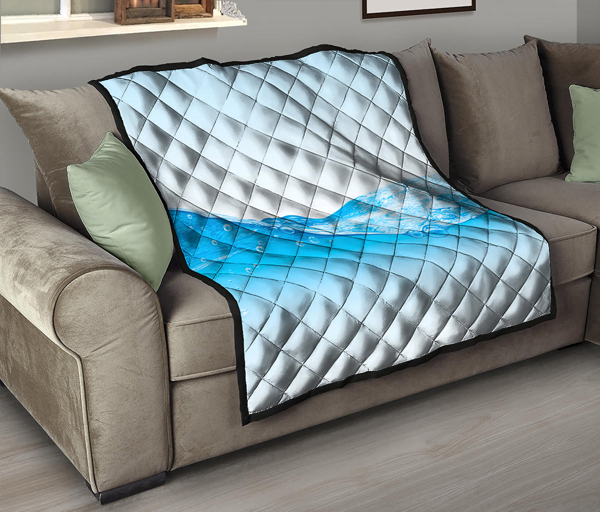 Water Wave Print Quilt