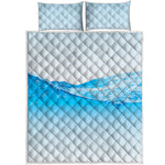 Water Wave Print Quilt Bed Set