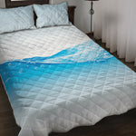 Water Wave Print Quilt Bed Set