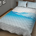 Water Wave Print Quilt Bed Set